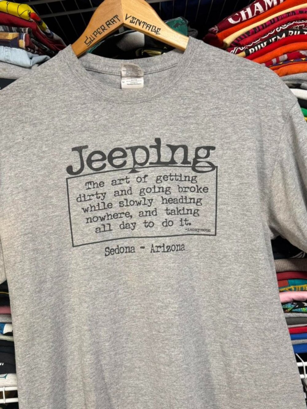 Y2K Sedona Arizona Jeeping novelty travel t shirt